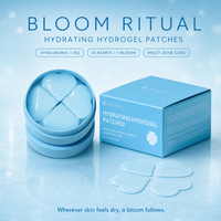 Patchs Hydrogel Hydratants Visage et Yeux OEM Personnalisés à l'Acide Hyaluronique B5, Forme Cœur, Multi-Zones, pour une Peau Éclatante et Hydratée – Produits de Soin Beauté