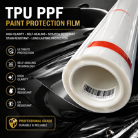 Película Protectora para Pintura de Automóviles con Película de TPU PPF de 8.5mil, Autoregenerable, Antiamarilleo, Transparente y Brillante, Envoltura Duradera