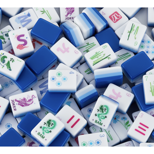 Jeu d'échecs Mahjong de style américain, 160 tuiles, design pliable en plastique portable pour enfants - Product Image 1
