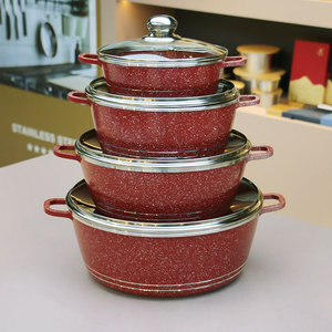 Ensemble de Cuisson de Cuisine 12 Pièces, Batterie de Cuisine Antiadhésive en Aluminium pour Mijotés avec Revêtement Antiadhésif - Product Image 4