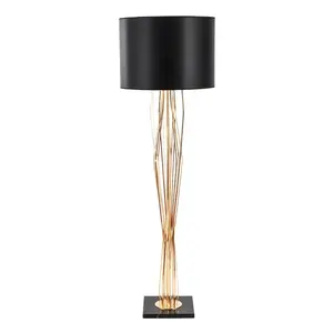 Home Decor Gouden Luxe Vloerlampen Met Marmeren Basis Zhongshan Groothandel Hotel Woonkamer Nordic Moderne Staande Vloerlamp