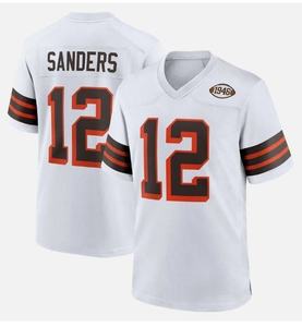 Jersey Sepak Bola Amerika Pria Berkualitas Tinggi Cleveland 2 SANDERS City, Pakaian Olahraga Bordir, Jersey yang Dapat Disesuaikan dengan Logo - Product Image 4