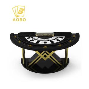 โต๊ะแบล็คแจ็คคาสิโนพร้อมขาโต๊ะสไตล์ตู้ดีไซน์พิเศษร่วมสมัย - Product Image 2