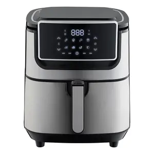 2023 Anbolife Factory Large Touch Screen Stainless Steel Freidora De Aire 5L 6L 8L 9L Digital Real 7 Liter 7L Smart Air Fryer