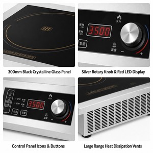 Commercial Countertop Induction Cooker 5kW 3.5kW with 300mm Glass Top for Restaurants Food Stalls and Catering Dealers - Product Image 4