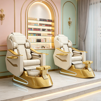 Nouveauté : Équipement de salon de manucure, fauteuil de massage pour les pieds Human Touch, fauteuil de pédicure électrique inclinable de luxe avec vapeur