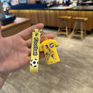 WORLD And CUP Football Star For Jersey PVC <strong>Keychain</strong> Pendant Sports Souvenir Car <strong>Keychain</strong> Pendant Gift Wholesale - Product Image 3