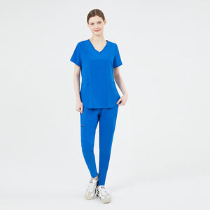 Uniformes Médicos para Mujer FUYI, Tejido Elástico de Spandex/Poliéster, Ecológicos, Transpirables, Tipo Jogger, para Enfermería - Product Image 4