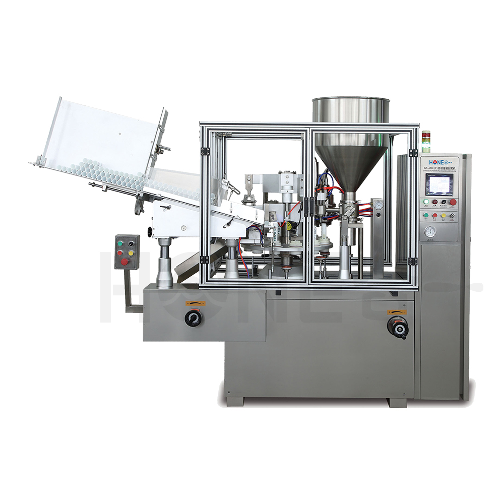Упаковочная машина HONE для металлических трубок, полностью автоматическая машина для наполнения и запечатывания алюминиевых трубок