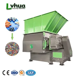 Trituradora de plástico industrial del fabricante de suministros/trituradora de un solo eje para residuos de plástico controlado por PLC