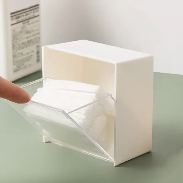Настенный пыленепроницаемый прозрачный немаркировочный ящик для хранения ватного тампона, коробка для мелкой отделки предметов
