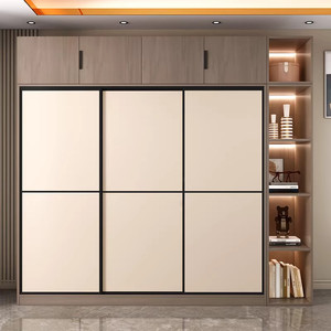 Armoire <span class=keywords><strong>de</strong></span> chambre à coucher pour location, en <span class=keywords><strong>bois</strong></span> <span class=keywords><strong>massif</strong></span>, avec portes coulissantes, multifonctionnelle, design simple et moderne, nouvelle collection 2025 - Product Image 2