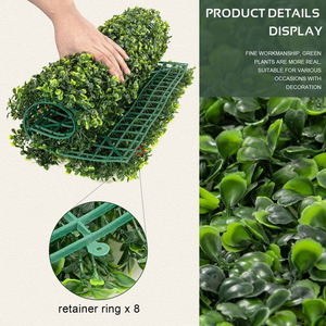 Panneau mural <span class=keywords><strong>en</strong></span> herbe artificielle Milan, <span class=keywords><strong>en</strong></span> plastique, écologique, durable, gazon vert dense, toile de fond pour mariage, vitrine de magasin - Product Image 2