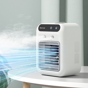 0728 Rechargeable 2 Mist Modes Evaporative Cooler Usb Powered <b>Mini</b> Ac Portable Desk Fan 25w Low Power <b>Air</b> <b>Conditioner</b> for Bed - Product Image 1