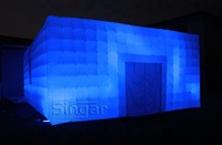 Tente de fête gonflable LED de 12 m³ pour mariage, boîte de nuit, cube, certifiée CE, ventilateur intégré, couleur personnalisée