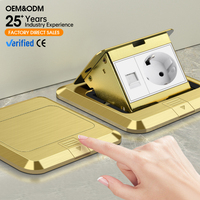 Prise de sol escamotable en métal 10A SDK personnalisée, norme universelle, pour UE, France, Royaume-Uni