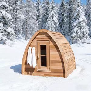 Sauna extérieur en cèdre 180cm x 200cm x 120cm avec chauffage à pierre volcanique pour hôtel et usage familial - Product Image 3