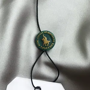 Etiqueta de seguridad para ropa de marca propia, sello de etiqueta de plástico con cuerdas de nailon