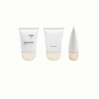 Tube d'emballage de crème solaire 10ml 20ml 30ml 50ml 100ml Tube à presser en plastique de forme ovale de taille personnalisée