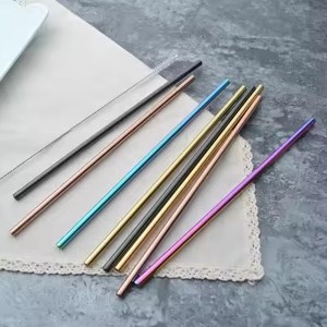 Tái Sử Dụng Kim Loại Tái Sử Dụng 304 Thực Phẩm Cấp Lfgb Có Hương Vị Lớn 10.5 "Uống Rơm - Product Image 1