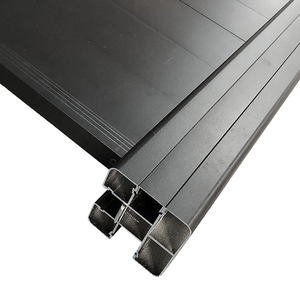 Hot-bán <span class=keywords><strong>2025</strong></span> màu đen WPC nhôm sự riêng tư hàng rào 3D thiết kế dễ dàng lắp ráp không-đào ngang tấm đá đen ứng dụng An Ninh - Product Image 5