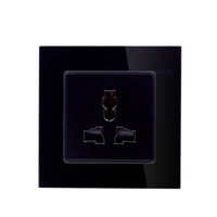Enchufe de Pared Universal Smartdust AC110-250V 13A con Panel de Vidrio Templado para EE. UU. y Reino Unido