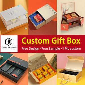 Boîte cadeau pliante haut de gamme personnalisée, boîte cosmétique premium, boîte à thé, boîte cadeau pour carnet, boîte cadeau de mariage, boîte cadeau pour gâteaux de lune - Product Image 5