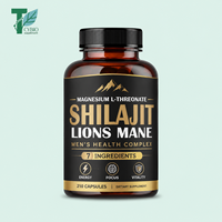 Capsules de Shilajit de marque privée OEM avec Shilajit, extrait de racine de maca Crinière de lion, soutien de l'énergie et de l'immunité