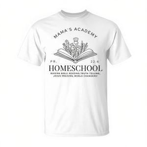 Camiseta Mama's Academy Homeschool con base en la fe cristiana para madres y familias - Product Image 2
