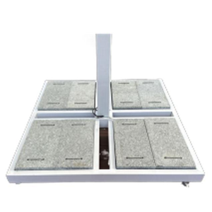 Grand <span class=keywords><strong>parasol</strong></span> <span class=keywords><strong>de</strong></span> patio moderne en aluminium léger <span class=keywords><strong>de</strong></span> 3 m avec base en plastique et large ombre, idéal pour le <span class=keywords><strong>jardin</strong></span> familial en extérieur - Product Image 2