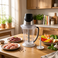 Hachoir Électrique Commercial Haute Performance SENFE 500W 2L, Mixeur, Hachoir à Viande et Légumes Domestique