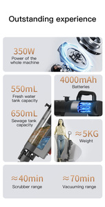 Portable Sofa <strong>Vacuum</strong> <strong>Cleaners</strong> <strong>Floor</strong> <strong>Care</strong> Rechargeable 4 in 1 Carpet Window Car Steam Mop Cleaning Handheld <strong>Vacuum</strong> <strong>Cleaner</strong> - Product Image 5