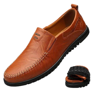 Zapatos Casuales de Cuero Plano para Hombre 2022, Mocasines Blancos de Vestir, Negros, con Entresuela de Eva, Cierre sin Cordones para Primavera, Verano y Otoño - Product Image 4