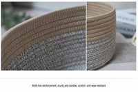 Lit panier pour chat et chien avec coussin amovible et lavable, en lin et coton, pour usage intérieur - Toutes saisons