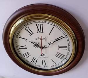 Elegante Reloj de Pared de Diseño Circular Tradicional de Madera Marrón, Diseño Personalizado, Decoración para el Hogar, Sala de Estar, Precio al por Mayor - Product Image 2