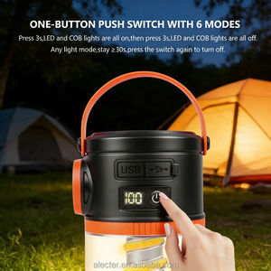 Factory Direct Portable LED Camping <b>Lantern</b> Flashlight COB <b>Solar</b> USB Battery <b>Powered</b> Outdoor Home Emergency Hurricane Power IP65 - Product Image 6