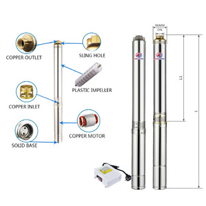 Pompe à eau solaire électrique sur mesure, différentes tailles, série de pompes submersibles de différents calibres, pompe à eau profonde en acier inoxydable - Product Image 4