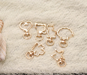 Personalizado Multi forma Animal estrella Zinc Ally Metal cierre gancho llavero DIY accesorios listos para enviar - Product Image 6