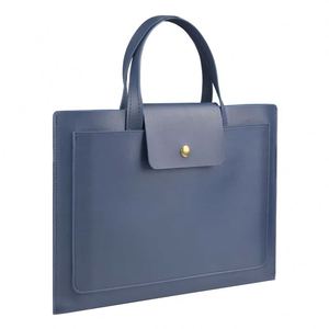 <b>A4</b> leather document bag storage bag, large capacity double-layer file <b>folder</b> business official briefcase, custom logo - Product Image 4