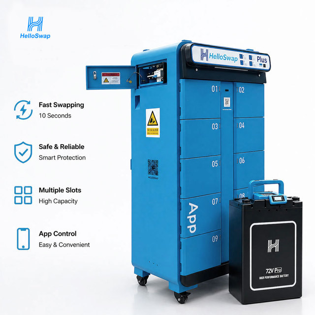 HelloSwap Outdoor Lithium Battery Swap Charging Stations Electric Motorcycle Battery Swap Station