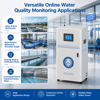 Kabinet Sistem Pemantauan Kualitas Air Multi-Parameter untuk Pabrik Air Minum Sensor Turbiditas Klorin Sisa pH DO