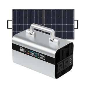 Paneles solares portátiles impermeables para uso doméstico, estación de energía de 600W Ac Dc de emergencia, venta directa de fábrica
