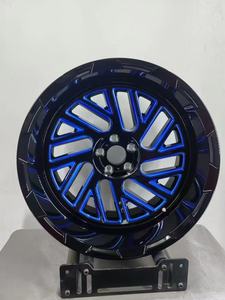 Bw Tùy Chỉnh Sang Trọng Siêu Duy Nhất Giả Mạo Hợp Kim Rộng Bánh Xe Màu Đen Và Máy Cho Xe Tải Ram Ford Gmc Hummer 22 24 26 Inch - Product Image 4