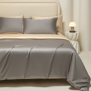 Parure de lit de luxe 100 % coton, 4 pièces, super douce, lavable en machine, draps, taies d'oreiller, housse de <span class=keywords><strong>couette</strong></span>, 200 fils/cm², style européen et américain - Product Image 4