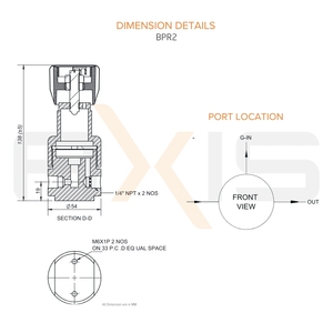 ตัวควบคุมด้านหลังแบบอุตสาหกรรม Axis BPR2 พร้อมตัวเรือน SS316 สำหรับระบบเก็บตัวอย่างเครื่องวิเคราะห์ก๊าซ อุปกรณ์วัดค่าทางกระบวนการ 0.6 CV - Product Image 4