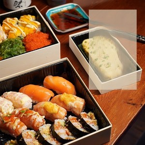 Caja de <span class=keywords><strong>Sushi</strong></span> Cuadrada Desechable Ecológica ESTICK, de Madera, para Pescado Crudo <span class=keywords><strong>Japonés</strong></span>, Salmón, Postres y Comidas para Llevar - Product Image 2