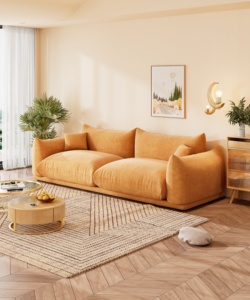 Sofá Modular Seccional Blanco Moderno Delanto para <span class=keywords><strong>Apartamento</strong></span>, Cómodo, Ecológico, Relleno <span class=keywords><strong>de</strong></span> Esponja, Patas <span class=keywords><strong>de</strong></span> Madera, Reclinable, 1, 2, 3, 4 Plazas - Product Image 3