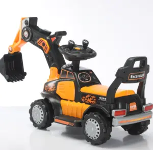 Factory Cheap Mini Car Toy Excavator Baby Boy Sliding Electric Trolley Toy Car Can Make Birthday Gift