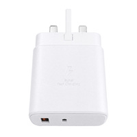 Chargeur Mural de Voyage 65W GaN Super Rapide 1C1A Double Port USB-A Type-C Prise UK Pliable 3 Broches PD 3.0 pour Téléphone et Tablette