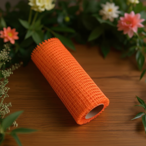 Tessuto a rete arancione ILAN 48 cm x 4,5 m per accessori di composizioni floreali - Product Image 2